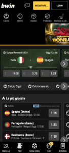palinsesto scommesse bwin