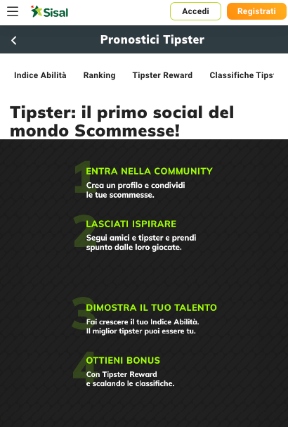 come funziona sisal tipster