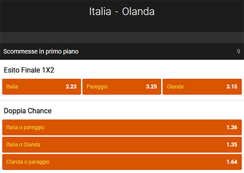 888sport offerte italia olanda 04-06-2018