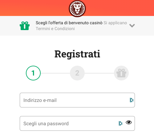 registrazione leovegas