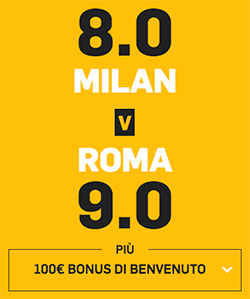 betfair milan vs roma 31-08-2018 quota maggiorata