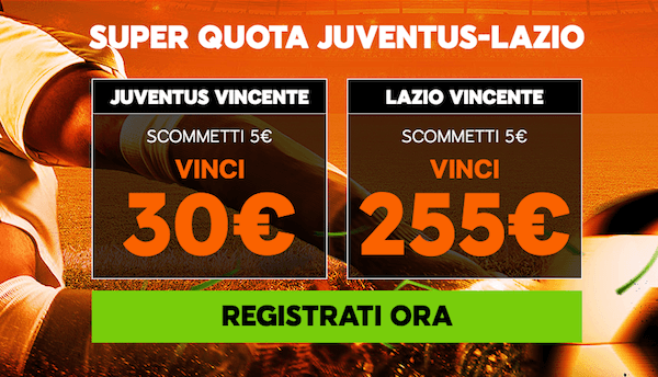 Quote rialzate per Juve-Lazio