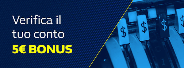 Bonus 5 euro gratis su William Hill