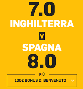 betfair quote inghilterra vs spagna 08/09/2018