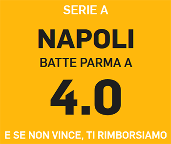 betfair napoli vs parma 26/09/2018 quota maggiorata