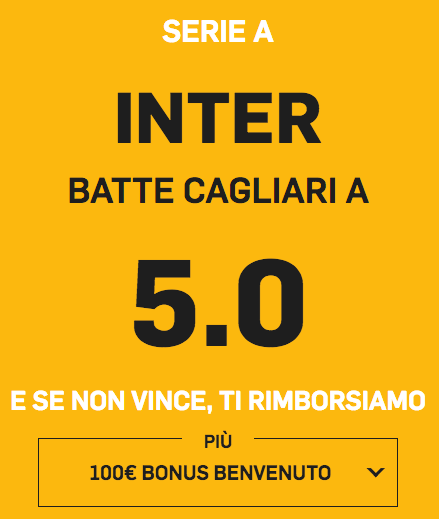 Inter batte Cagliari a quota 5.0