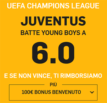 betfair juventus young boys 02-10-2018 quota maggiorata