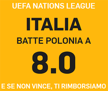 betfair polonia italia 14-10-2018 quota maggiorata