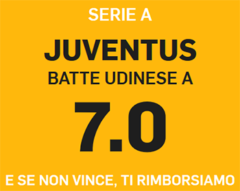 betfair udinese juventus 06-10-2018 quote maggiorata