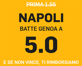 betfair genoa napoli 10-11-2018 quota maggiorata