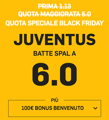 betfair juventus spal quota maggiorata black friday 24-11-2018