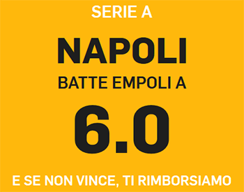 betfair napoli empoli 02-11-2018 quota maggiorata