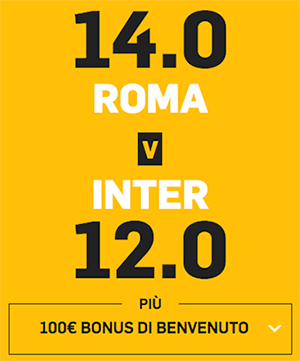 betfair roma inter 02-12-2018 quota maggiorata