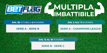 betflag multipla imbattibile novembre 2018 promo