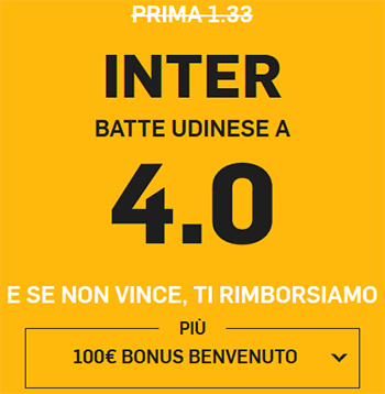 betfair inter udinese 16-12-2018 quota maggiorata