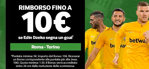 betway roma torino 19-01-2019 offerta