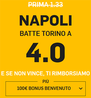 betfair napoli torino 17-02-2019 quota maggiorata
