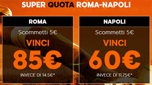 888sport roma napoli 31-03-2019 quota maggiorata
