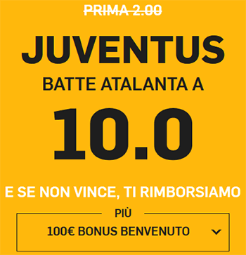 betfair juventus atalanta 19-05-2019 quota maggiorata