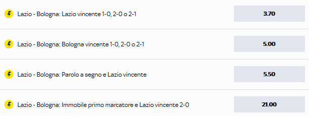 skybet lazio bologna 20-05-2019 quote maggiorate