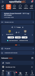 Palinsesto scommesse SportitaliaBet