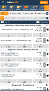 scommesse sportive winhub