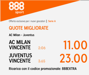 quota migliorata 888sport