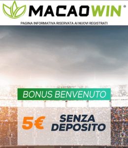 macaowin bonus senza deposito