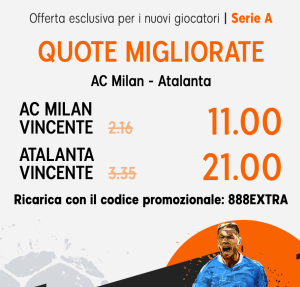 888sport quote milan atalanta