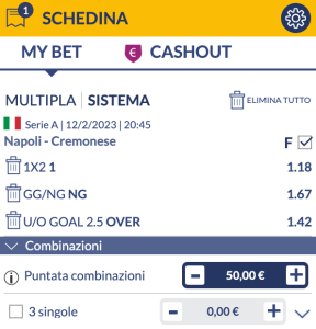 quote eurobet napoli