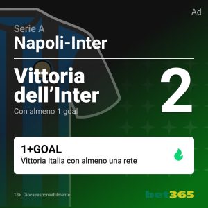 quota maggiorata  napoli-inter bet365