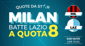 quota maggiorata milan lazio