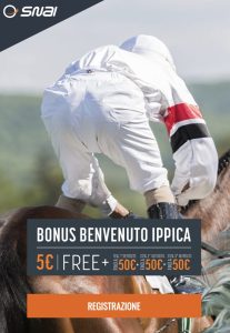 Bonus benvenuto ippica Snai