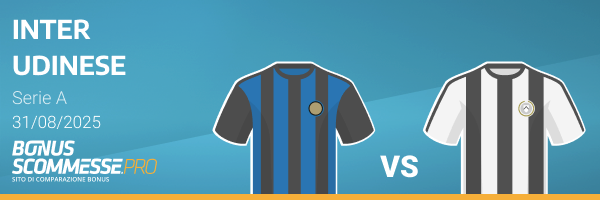 pronostico udinese inter quote serie a 