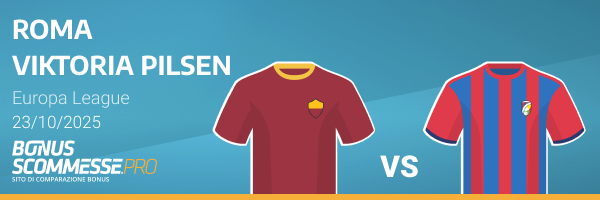 viktoria pilsen vs roma pronostico e quote
