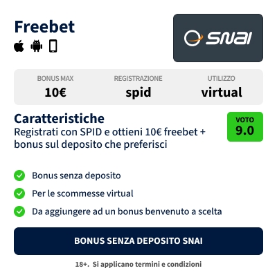 bonus senza deposito snai