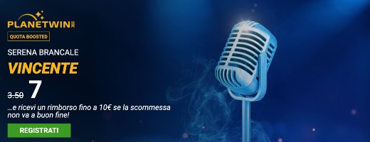 quota maggiorata planetwin365 sanremo 2026